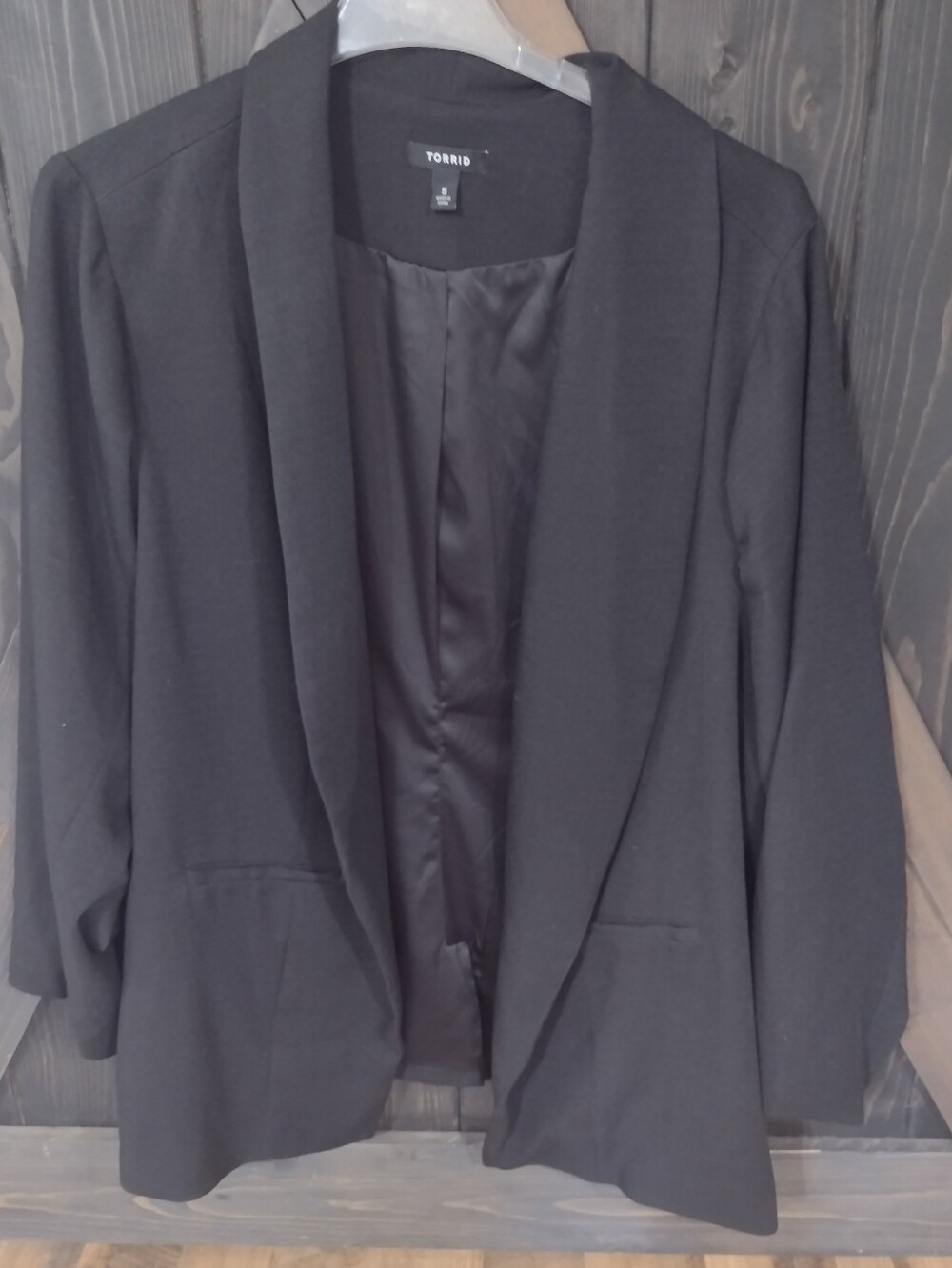 Torrid Black Women’s Open-Front Jacket Sz 5 Workwear